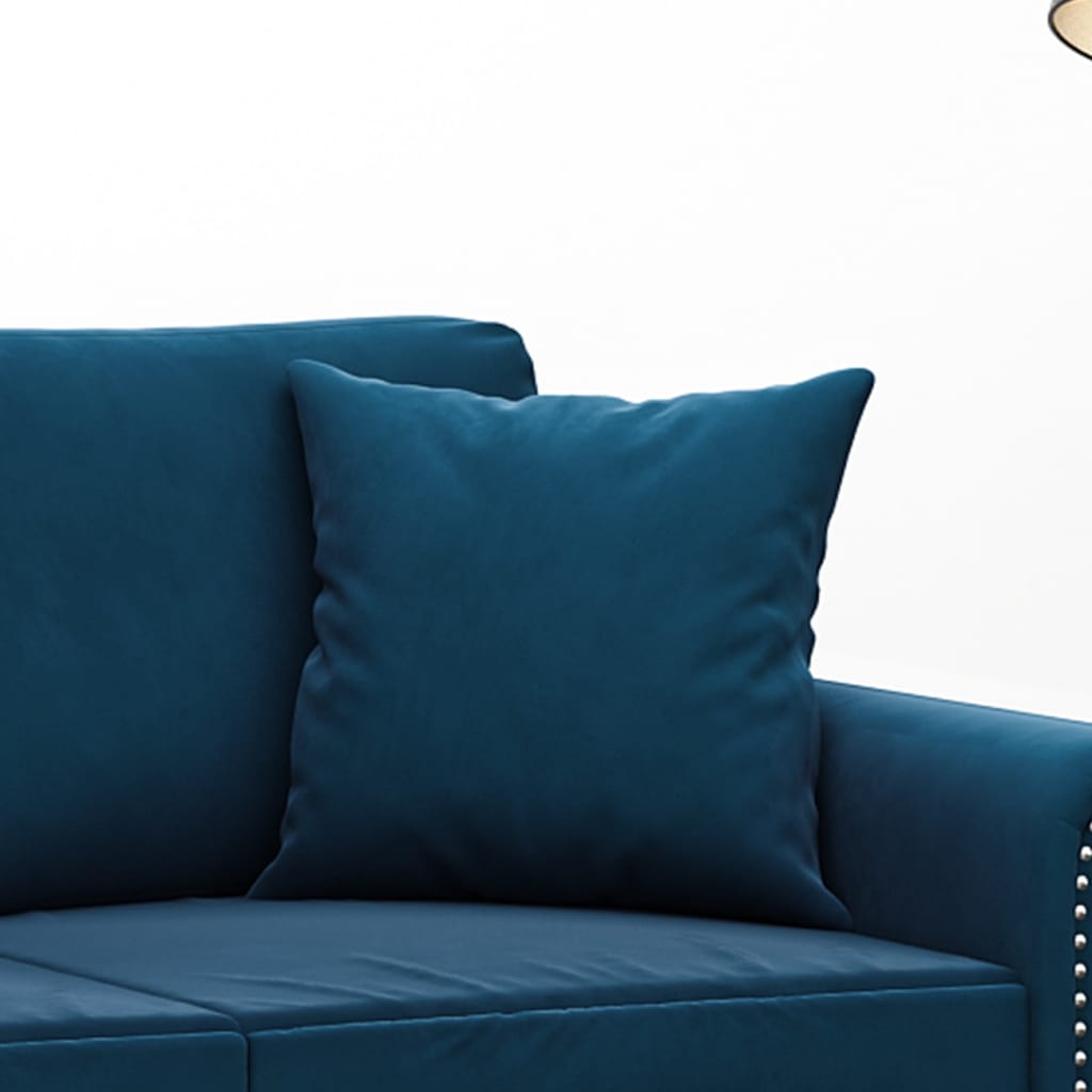 Maison Exclusive - Coussins décoratifs lot de 2 Bleu 40x40 cm Velours - 5