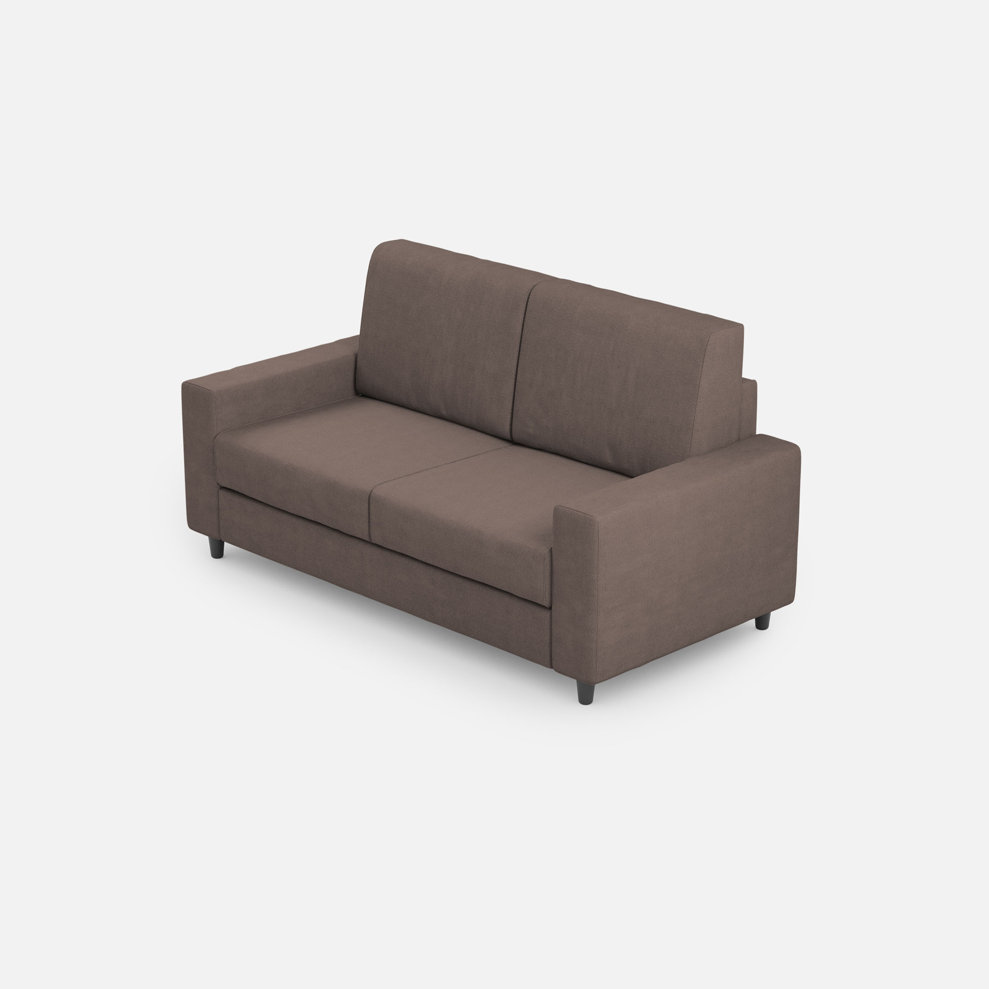 Sofá mediano sakar de 2 plazas (dos plazas de 70 cm) dimensiones exteriores l.168 cm color topo