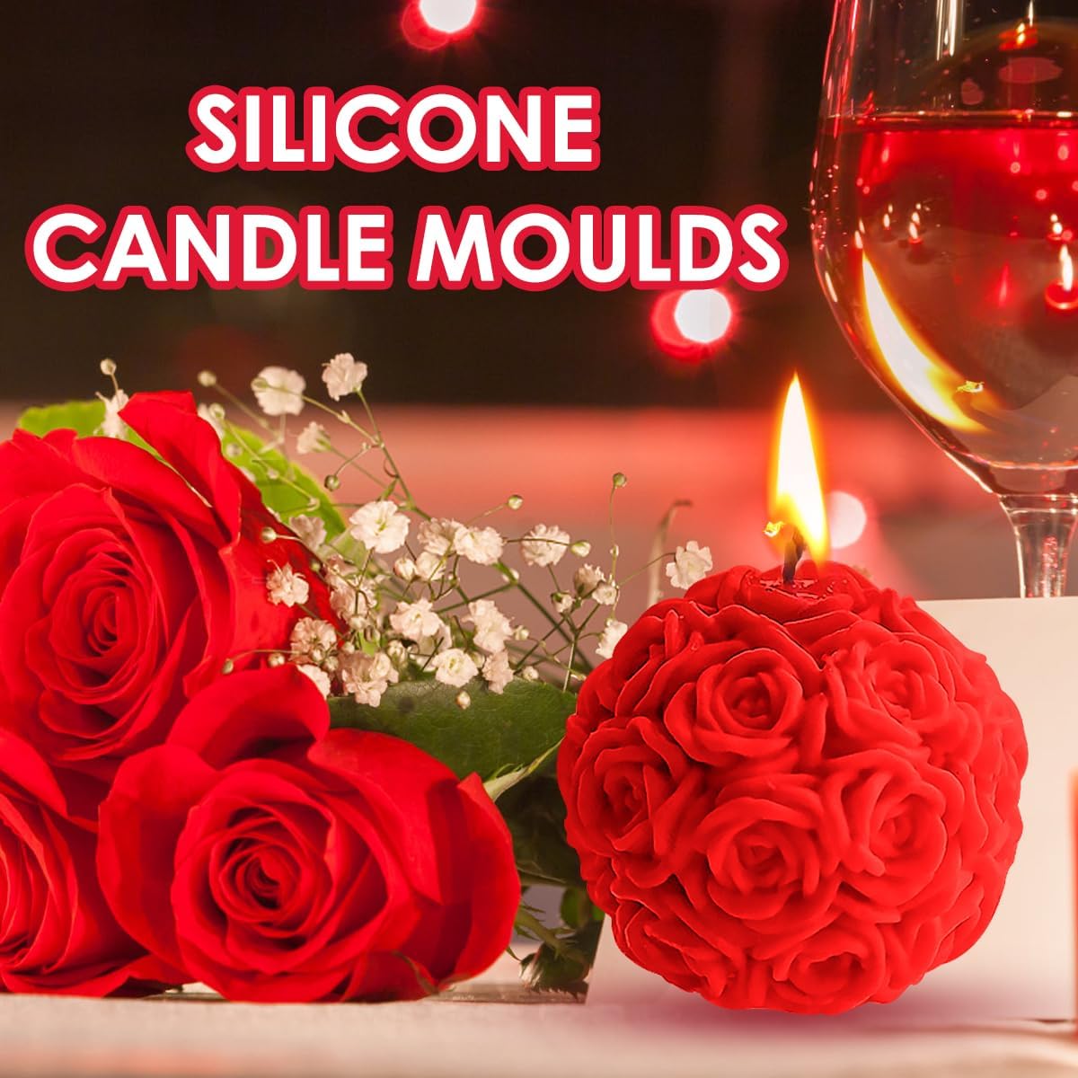 Stampi In Silicone Per Candele 3D – Kit Fai Da Te Per Candele Profumate, Stampi Riutilizzabili Per Saponi E Decorazioni