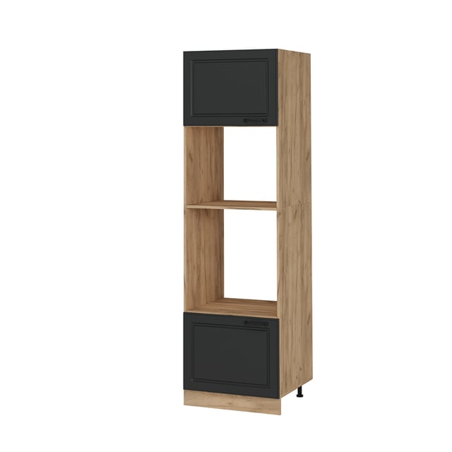 Vicco Armario para microondas R-Line, Antracita casa de campo, 60 cm