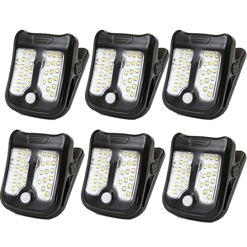 Wodoodporna, zewnętrzna lampa solarna ścienna, oświetlenie ogrodowe, solarna lampa zaciskowa, 6 sztuk