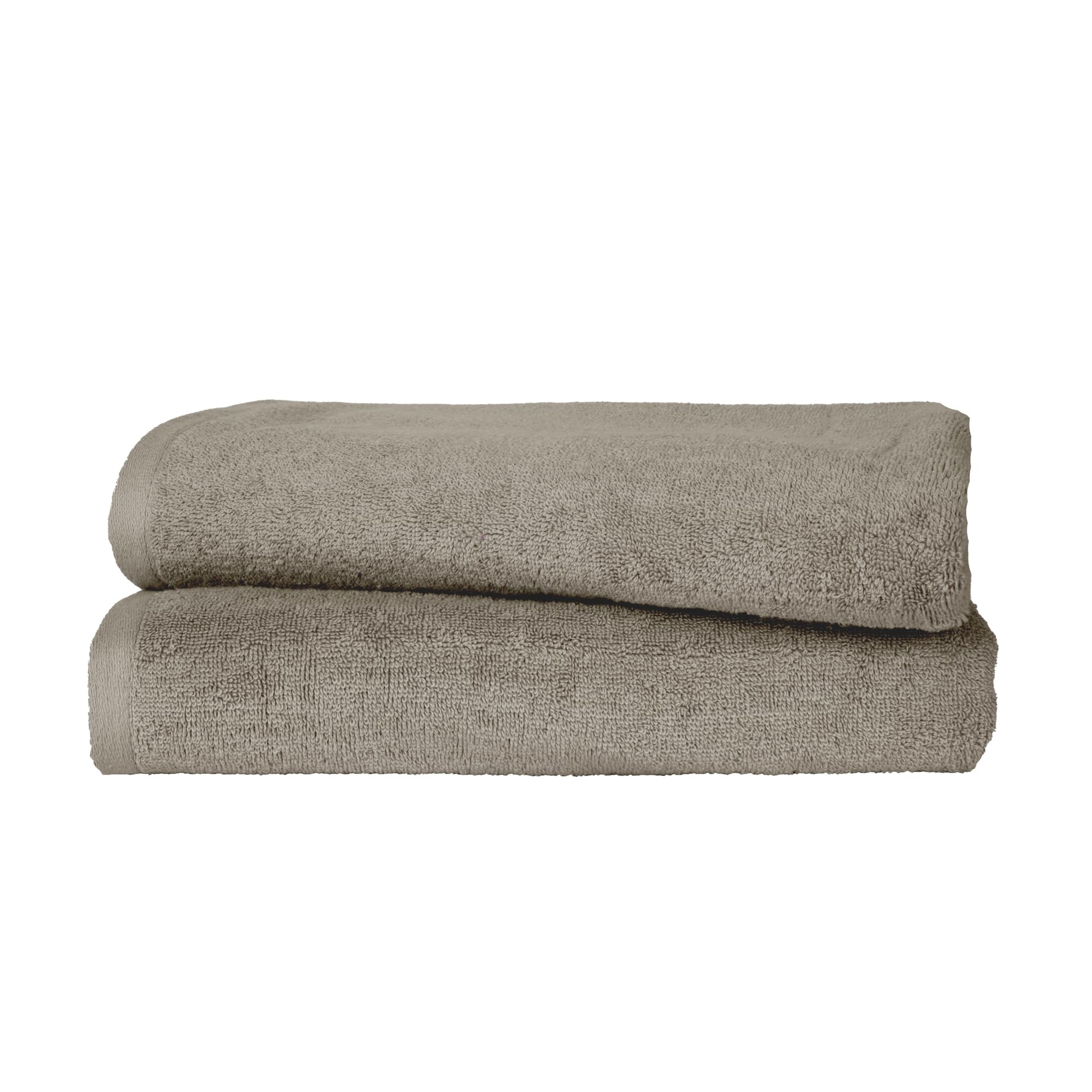 Ruggeri - Set 2 Teli Doccia e Bagno 70x140 cm - 100% Puro Cotone Extra Morbido - Collezione Asciugamani - Let's Color! (Tortora) - 3