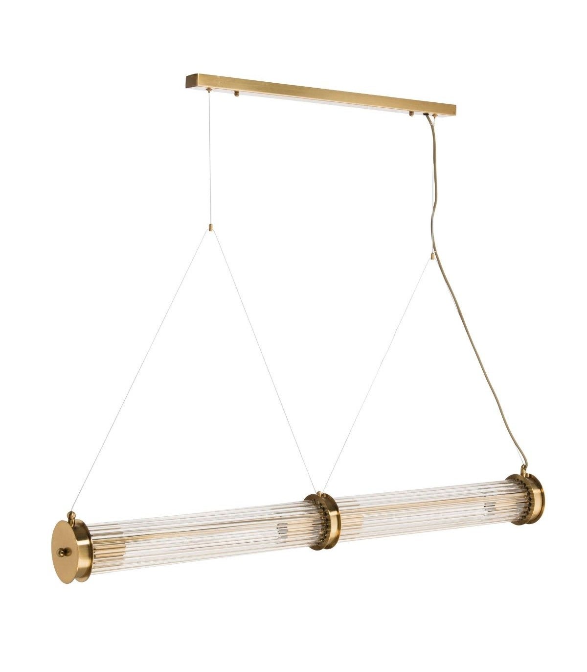 Suspension tube double verre métal laiton - 8