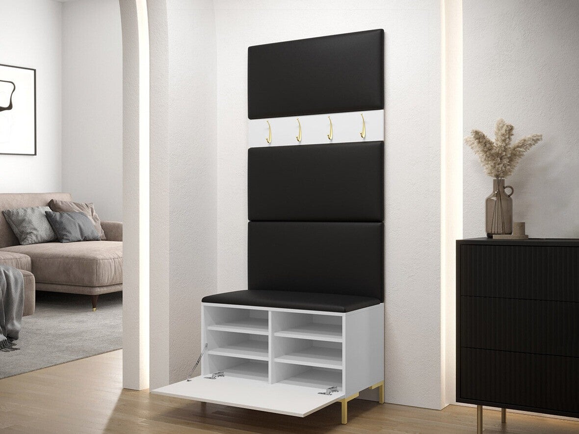 Conjunto para corredor Tivsoa 102, 196x84x46cm, Craft carvalho, Tecido, Placa de aglomerado laminado, Montado nas parede, Colocado - 4