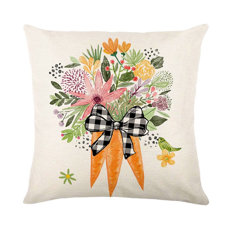 Lot de 4 Housse de Coussin, Housse Coussin 45x45cm Housses de Coussin Taie d'oreiller Décoratif Canapé pour Chambre, Canapé, Chaise, Lit,Jardin(Oeufs - 5