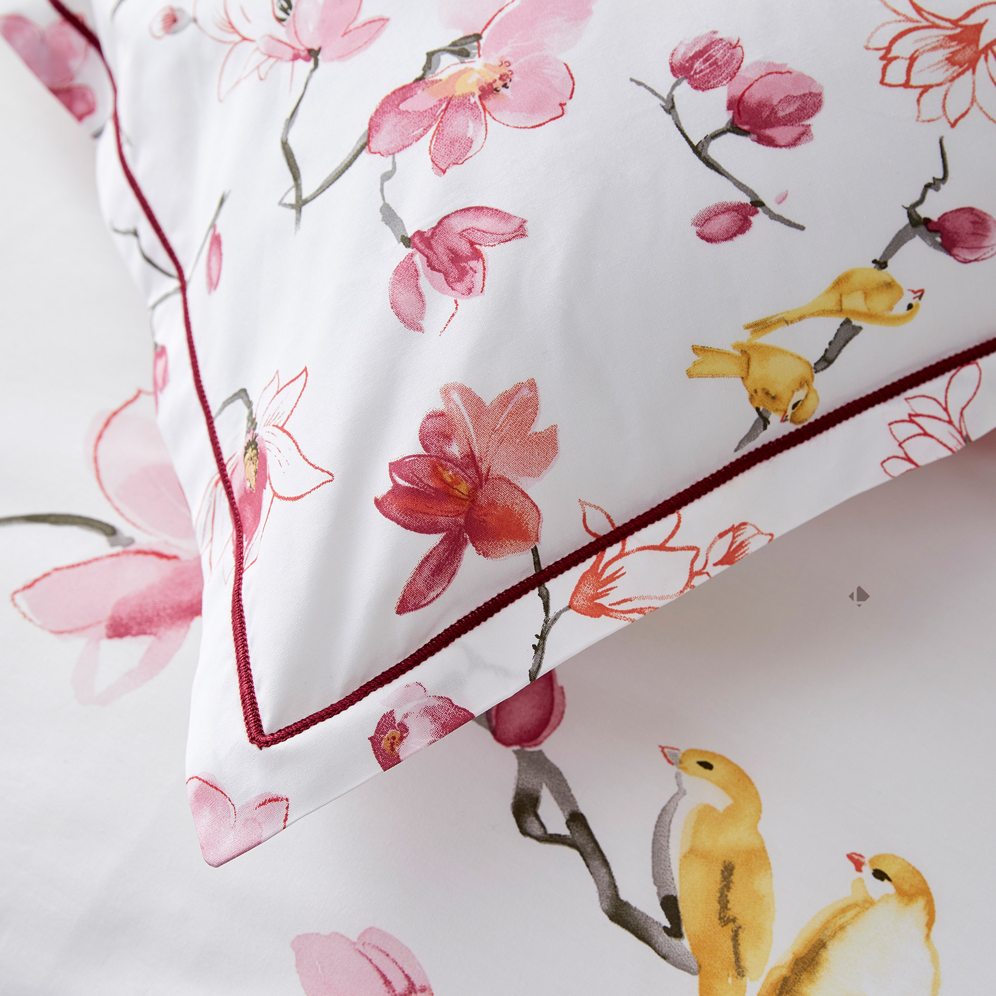 Drap plat 280x325 cm percale coton ELISA Rose - 3