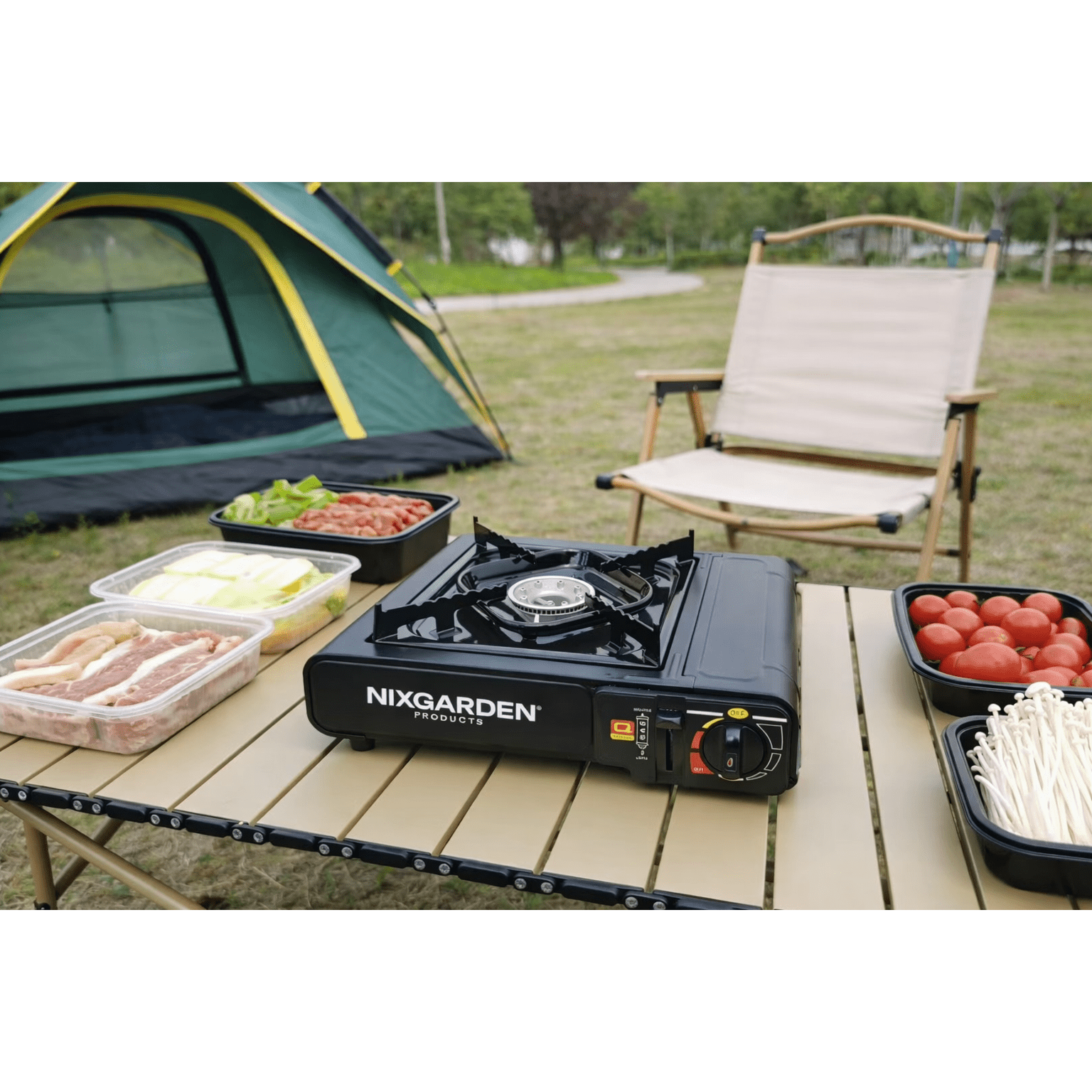 Nix Garden - Réchaud à gaz portable pour camping - 5