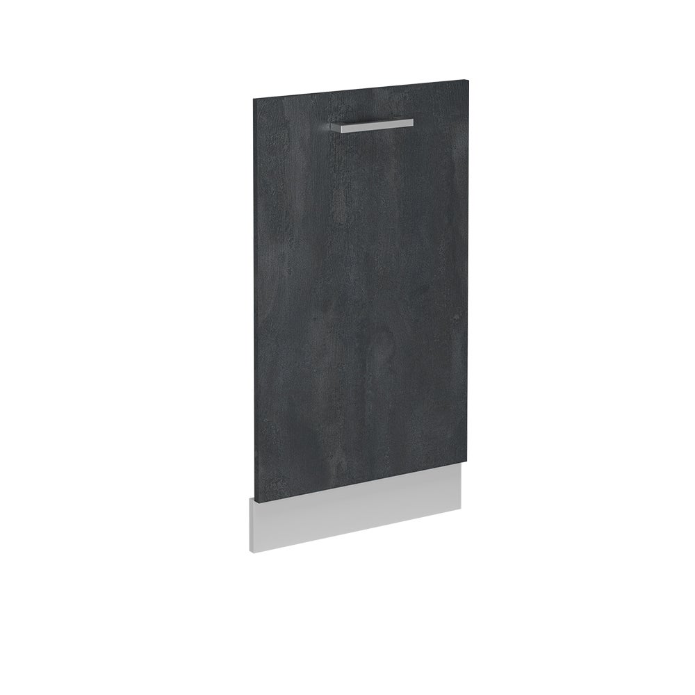 Vicco Panel przedni zmywarki R-Line, Czarny beton, 45 cm bez blatu roboczego
