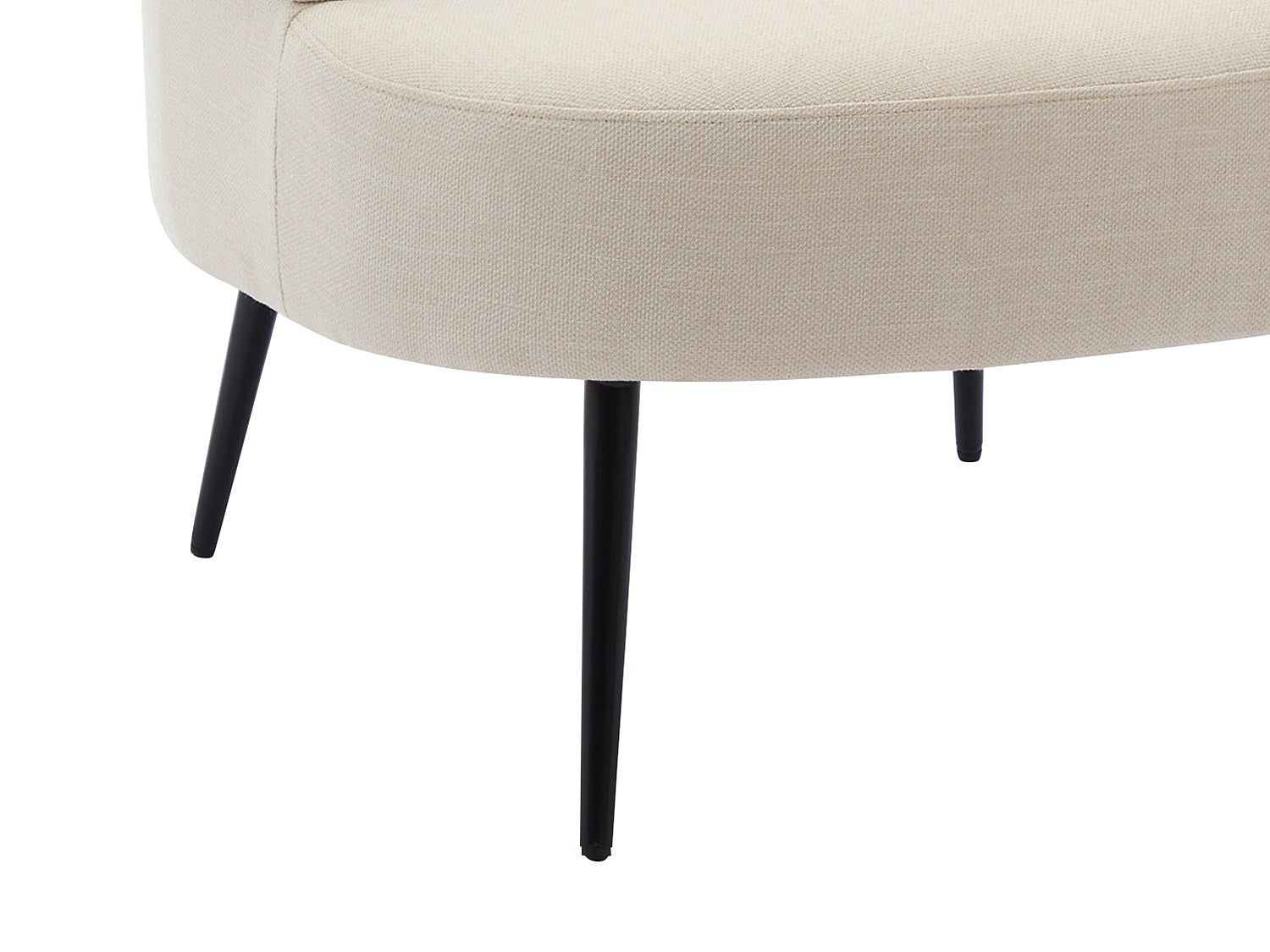 Fauteuil en tissu beige CAMEDO - 5
