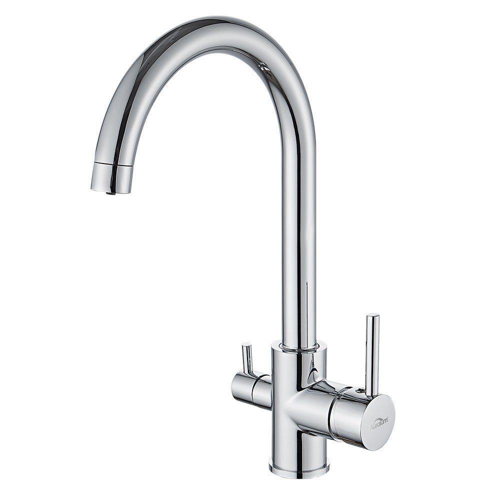 Robinet D'évier Ibergrif M18703 – Eau Froide, Gris, Pivotant 360°, Neuf Sous Blister