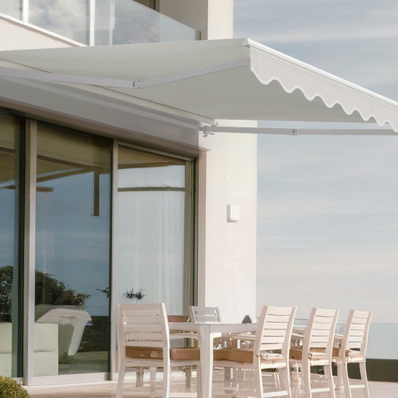 Markiza jednoczęściowa VECCHIO 3m x 2,5m biała, płótno beżowe