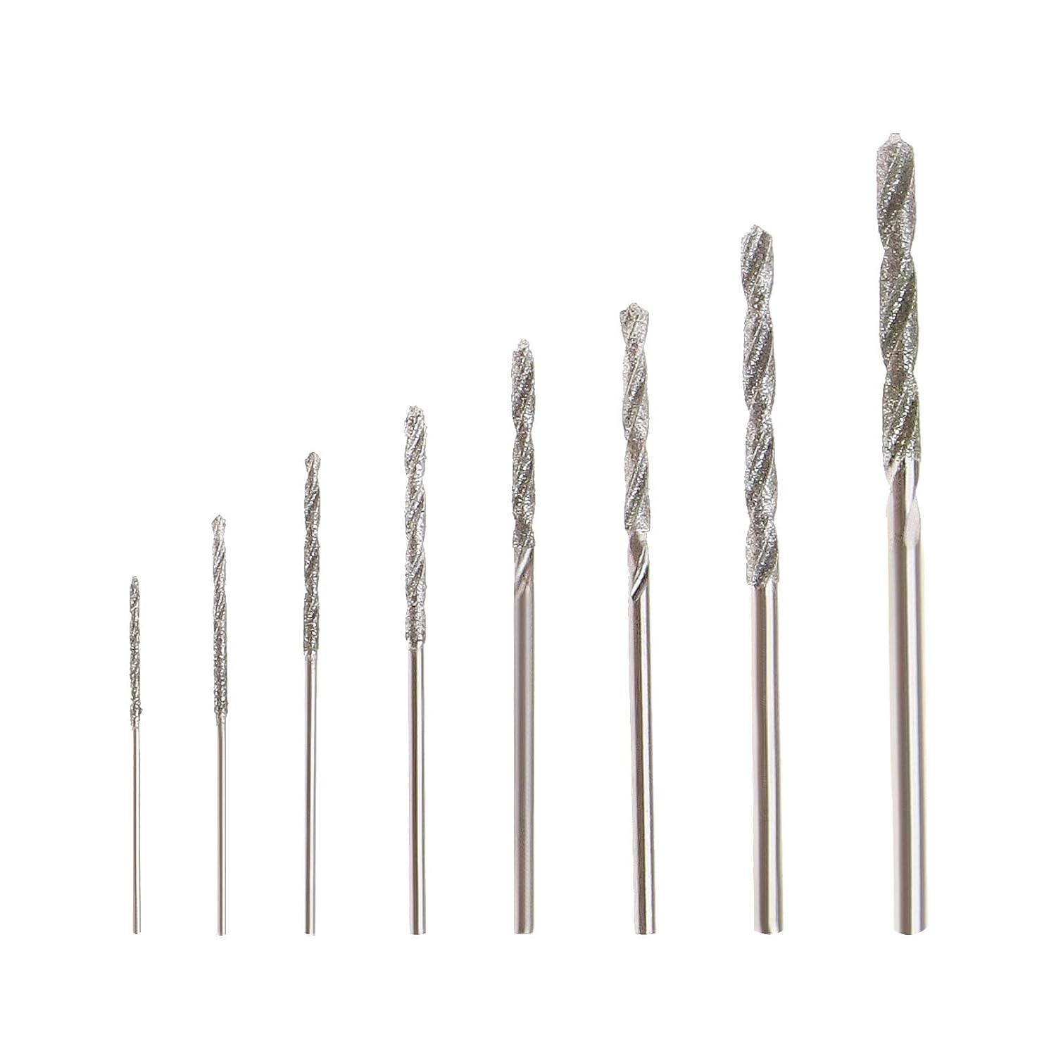 Sourcing Map 1.2mm Diamant Forets Hélicoïdaux Haute Vitesse Acier HSS Pour Verre Coquillages Pierre Carrelage 10Pcs