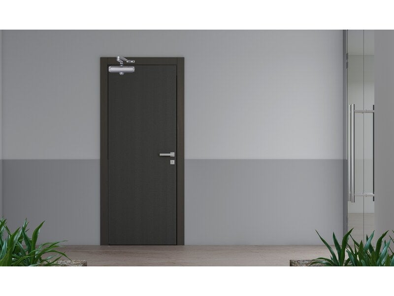 Ferme-porte a compas 6100207 BRICARD, acier argente, force 2/3/4 - 2