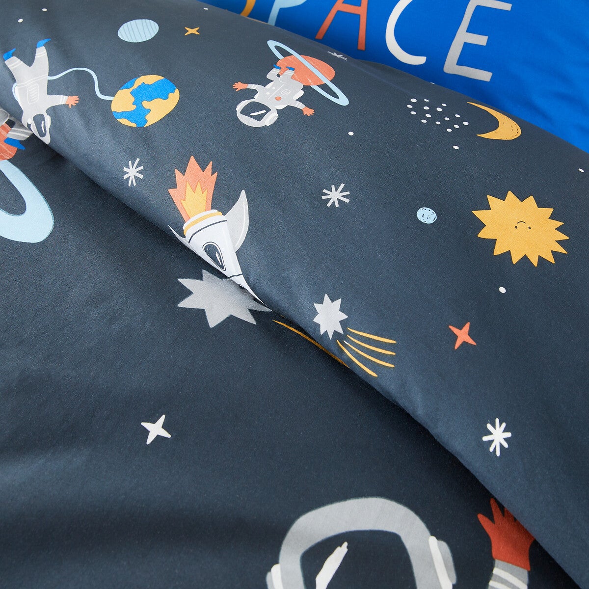 Parure de lit coton, Fusée - Imprimé - 140 x 200 cm - 2