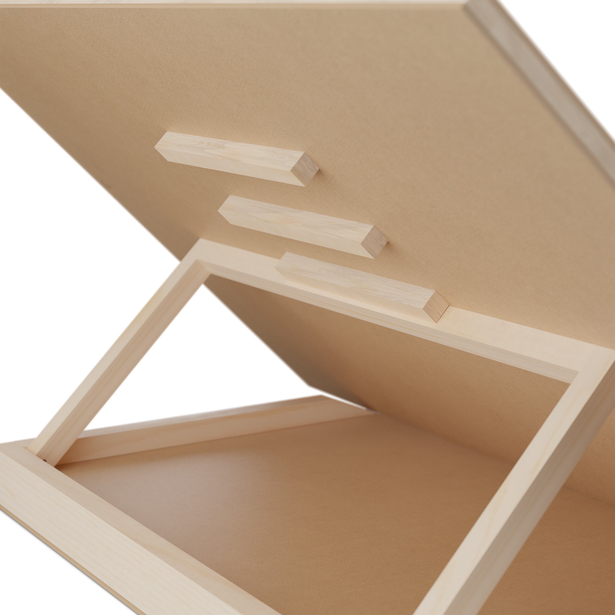 Plateau pour puzzle allant jusqu'à 1 000 pièces, ergonomique, 2 tiroirs, bois de pin, nature et gris, Relaxdays - 8