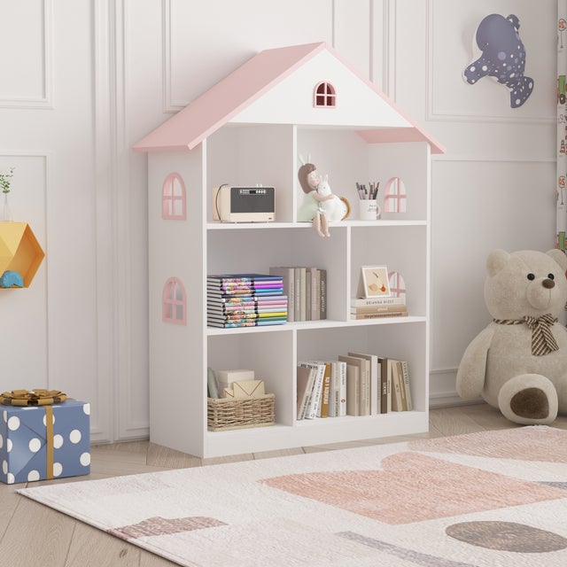 Bibliothèque pour Chambre enfant en MDF Blanc H. 107 x l. 83 x P. 30 cm