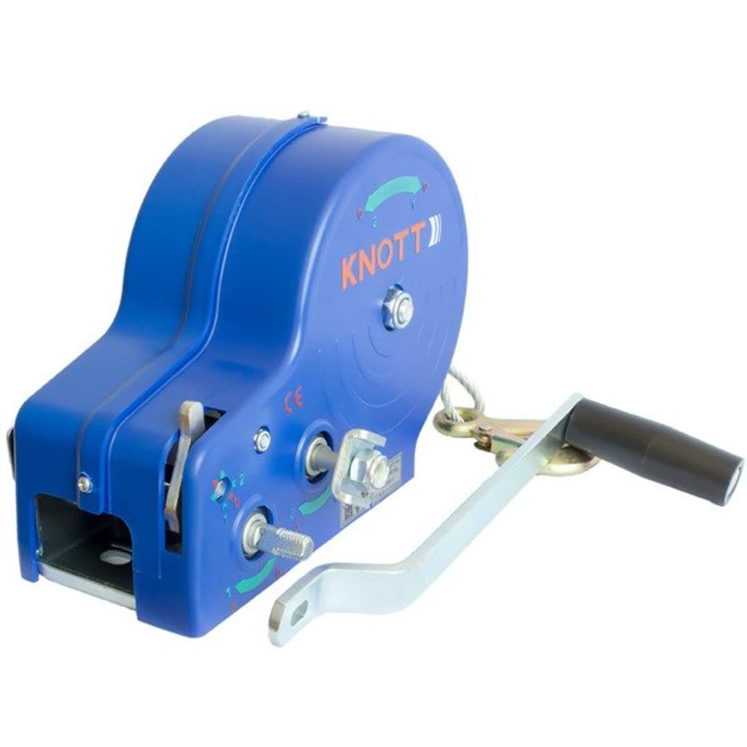 Wciągarka przyciągarka ręczna do przyczepy lawety Knott 1135kg z liną stal 1 szt.