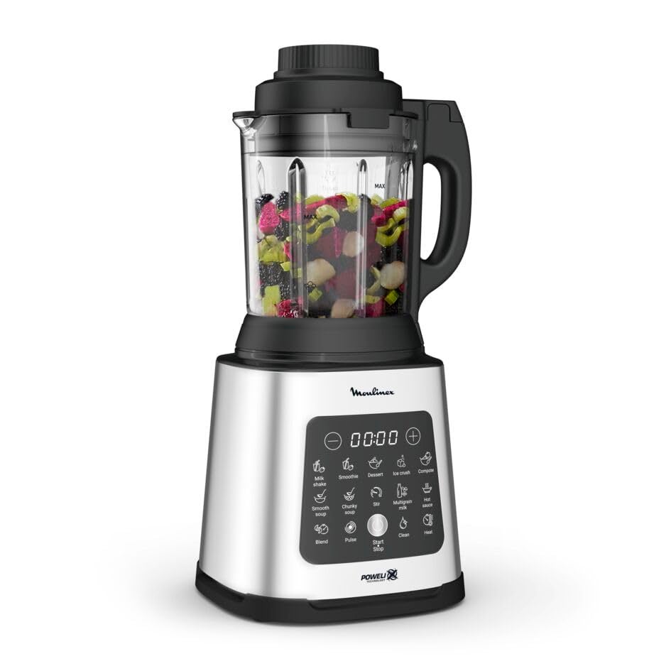 Blender chauffant - MOULINEX LM83SD10 Perfectmix Cook - 1400 W - 10 programmes auto - Lames amovibles - 7