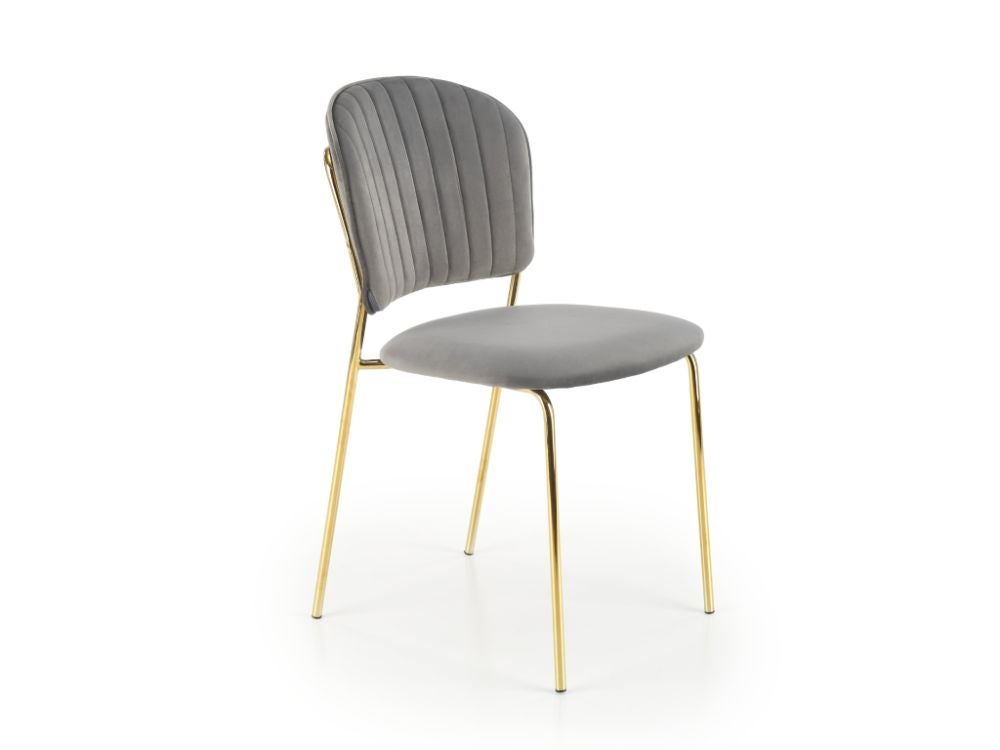 Krzesło tapicerowane K499 VELVET szare