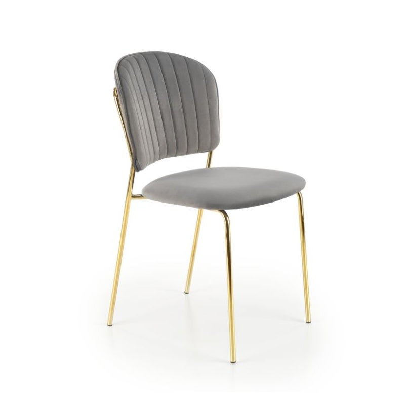 Krzesło tapicerowane K499 VELVET szare