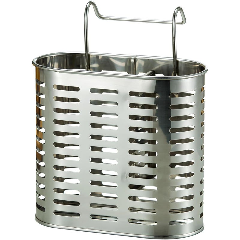 Pojemnik na sztućce ze stali nierdzewnej, stojak na sztućce ze stali nierdzewnej, ociekacz na sztućce kuchenne, do przechowywania przyborów kuchennych