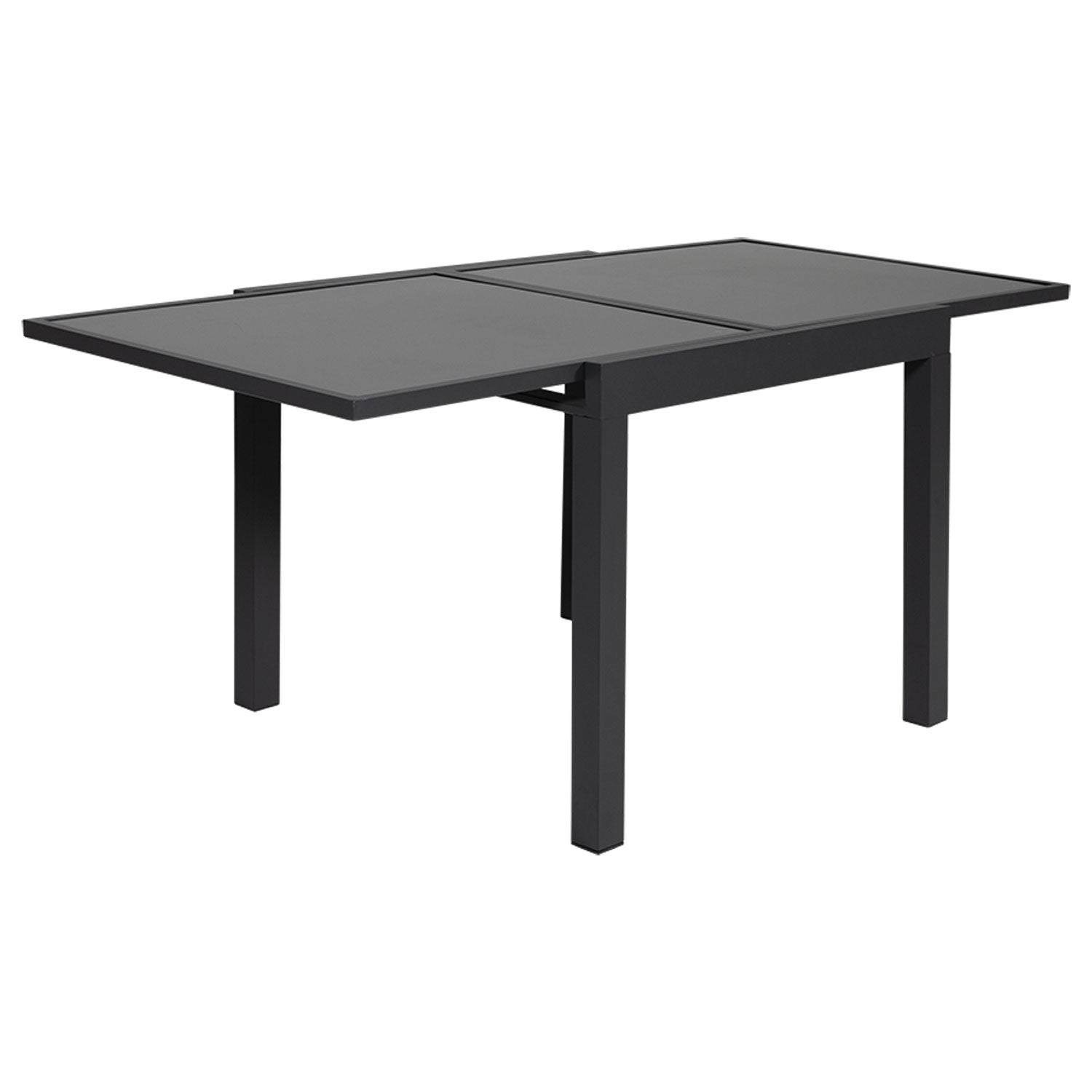 Salon de jardin 8 places gris et gris anthracite aluminium LAMPEDUSA extensible - 6