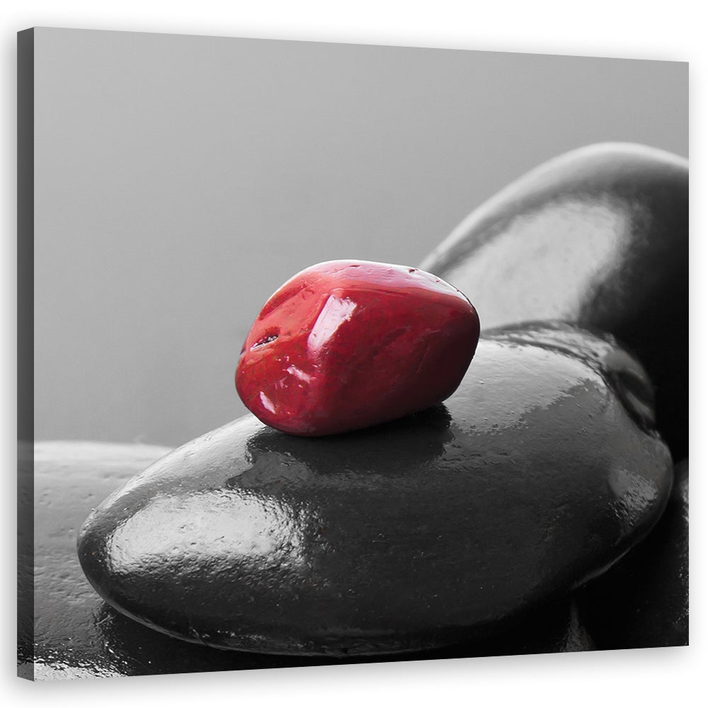 Obraz na płótnie, Czerwony kamień zen spa 60x60