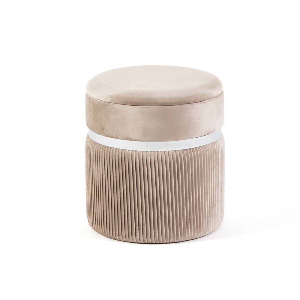 ATMOSPHERA CREATEUR D'INTERIEUR - Enya Velvet Beige Jewellery Box L255