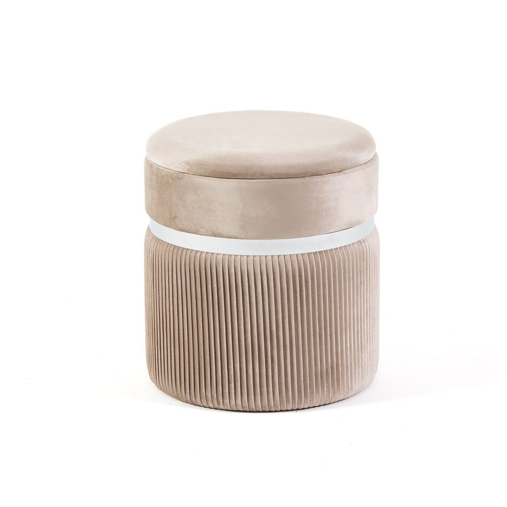 ATMOSPHERA CREATEUR D'INTERIEUR - Enya Velvet Beige Jewellery Box L255 ATMOSPHERA CREATEUR D'INTERIEUR - Enya Velvet Beige Jewellery Box L255