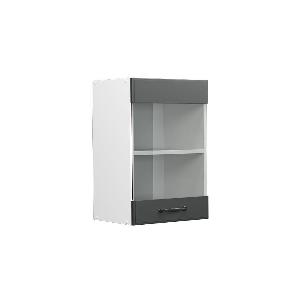 Vicco Szklana szafka kuchenna R-Line, Antracytowy domek wiejski, 40 cm