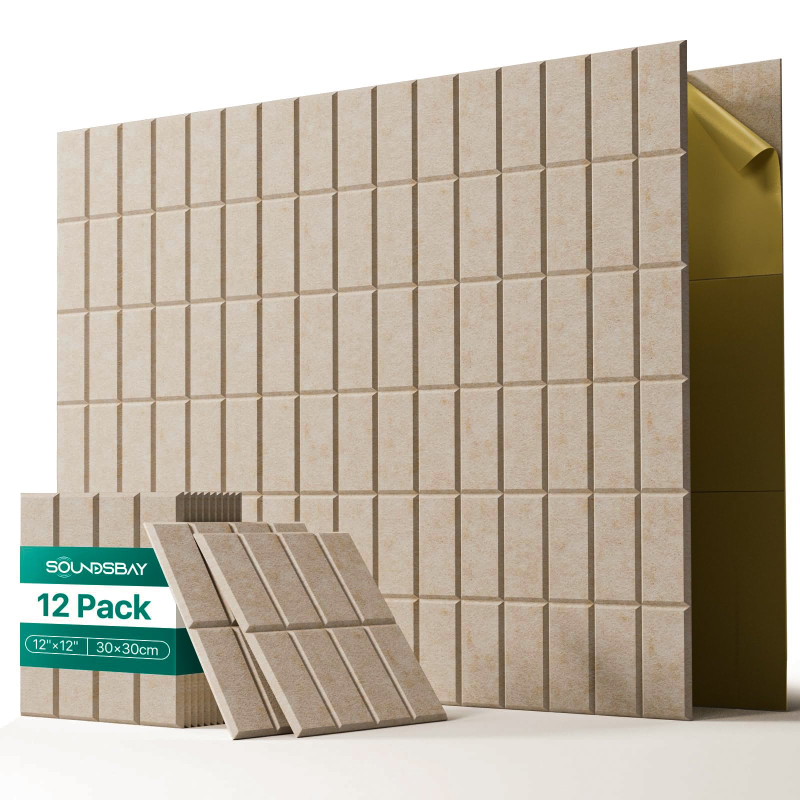 Zestaw samoprzylepnych paneli dźwiękochłonnych x cm panele ścienne dźwiękochłonne z poliestru o wysokiej gęstości izolacja termiczna i ognioodporna