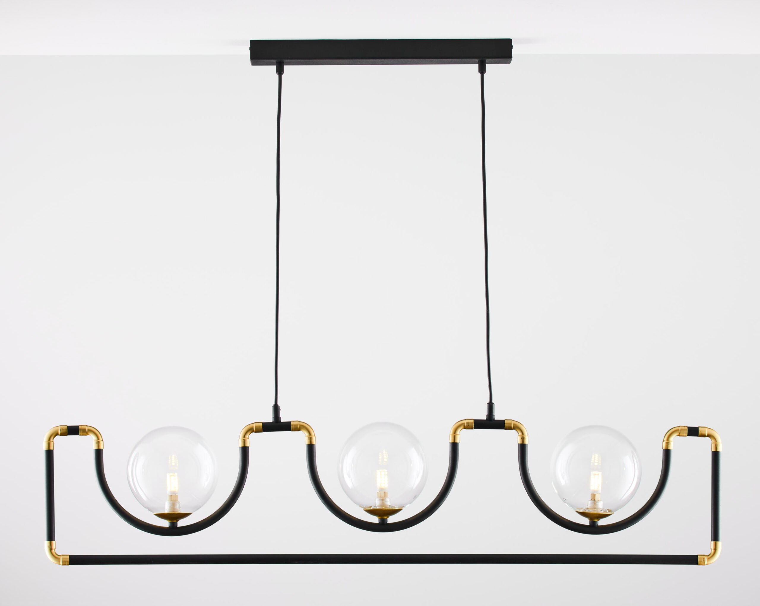 Lampa sufitowa HANZA czarno-złota 3xG9x8W metal wym:100x102x14cm IP20 Jupiter