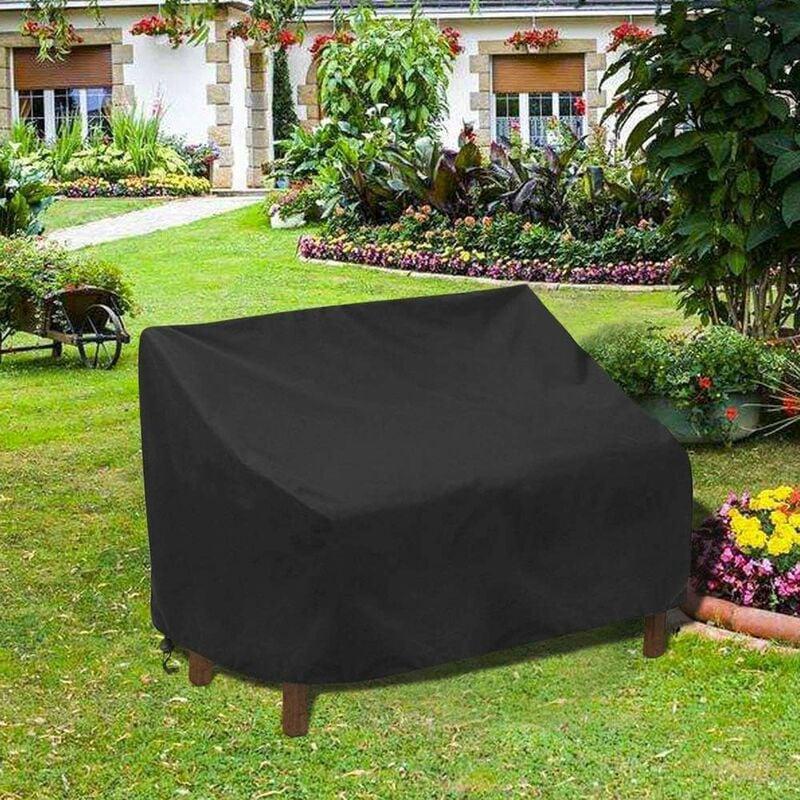 Housse de Protection Imperméable et Anti-poussière Bâche Couverture Jardin, polyester Mobilier Jardin Salon et Patio Mobilier - Noir（140*120*100cm） - 3