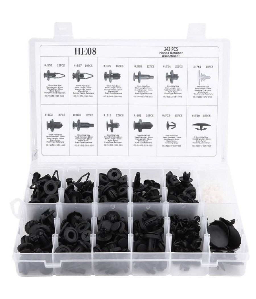 240 Clip A U Per Auto In Metallo – 12 Misure Diverse, Kit Di Fissaggio Universale Per Modanature E Pannelli