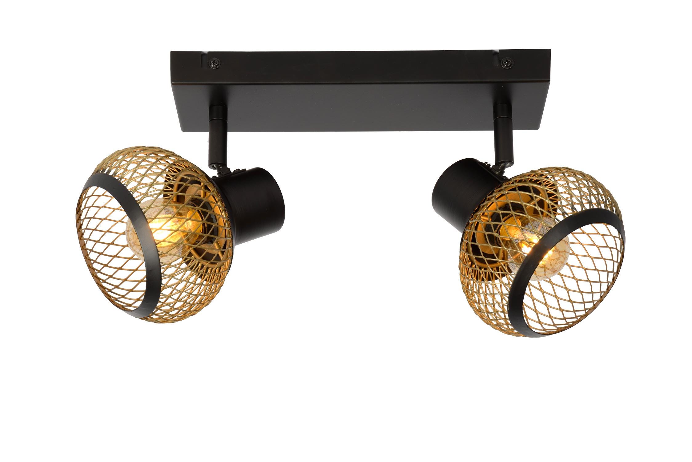 Lucide plafondspot Bjorn mat goud 2xE14 Lucide plafondspot Bjorn mat goud 2xE14