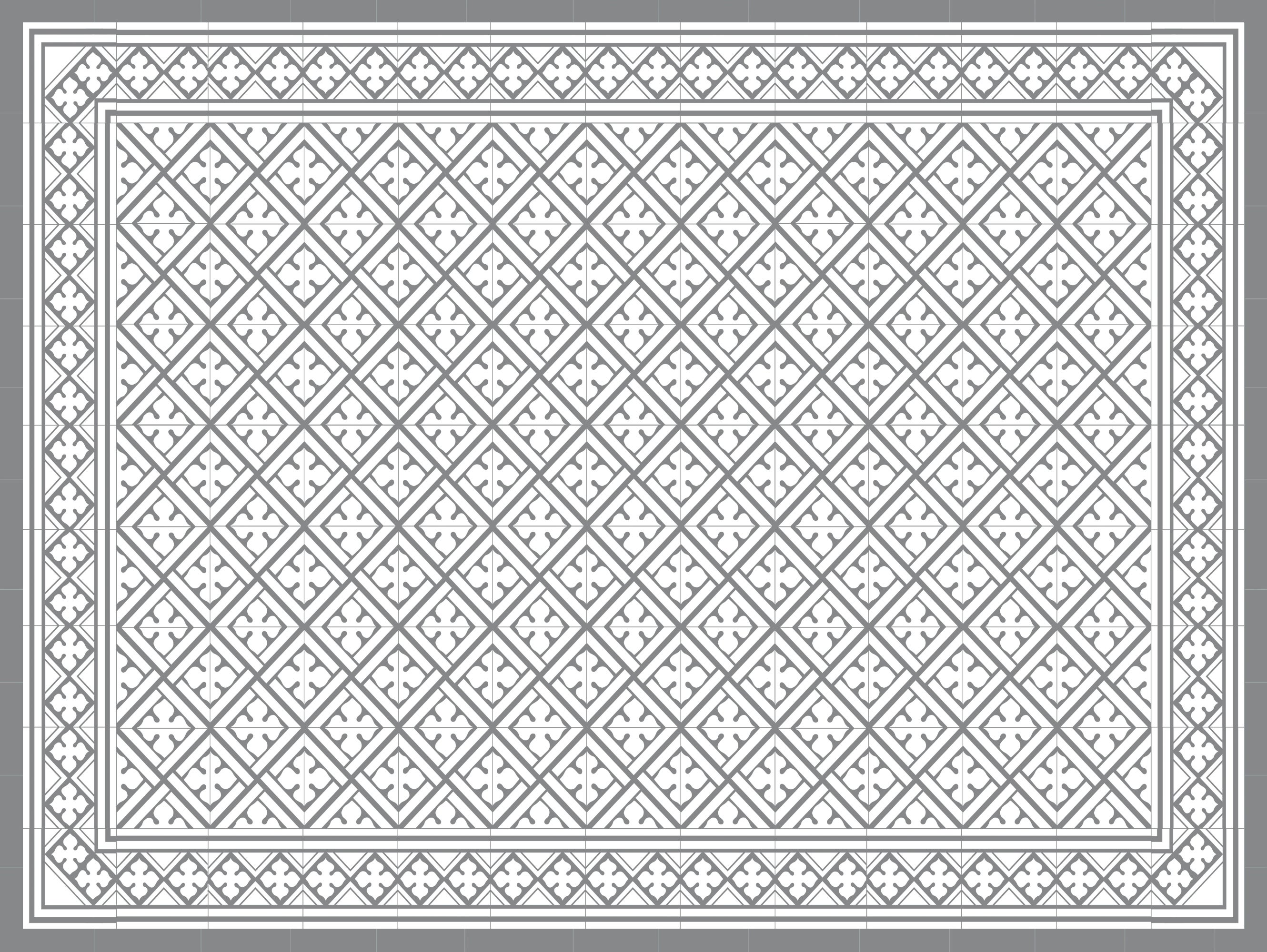 Dywan winylowy Palace 100x133 - antypoślizgowy PVC, winylowy do kuchni lub salonu, zmywalny, styl hydrauliczny