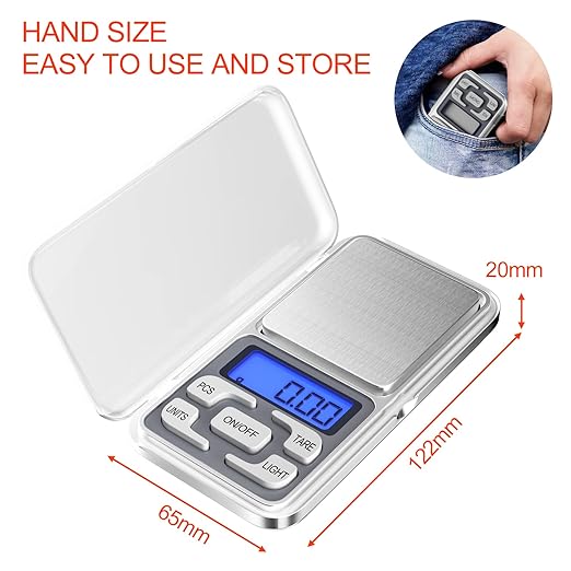 Cuisine Precision, 0.01g-500g, Mini Alimentaire Multifonctionnelles avec Affichage Led et Fonction , Balance Electronique Pou - 2