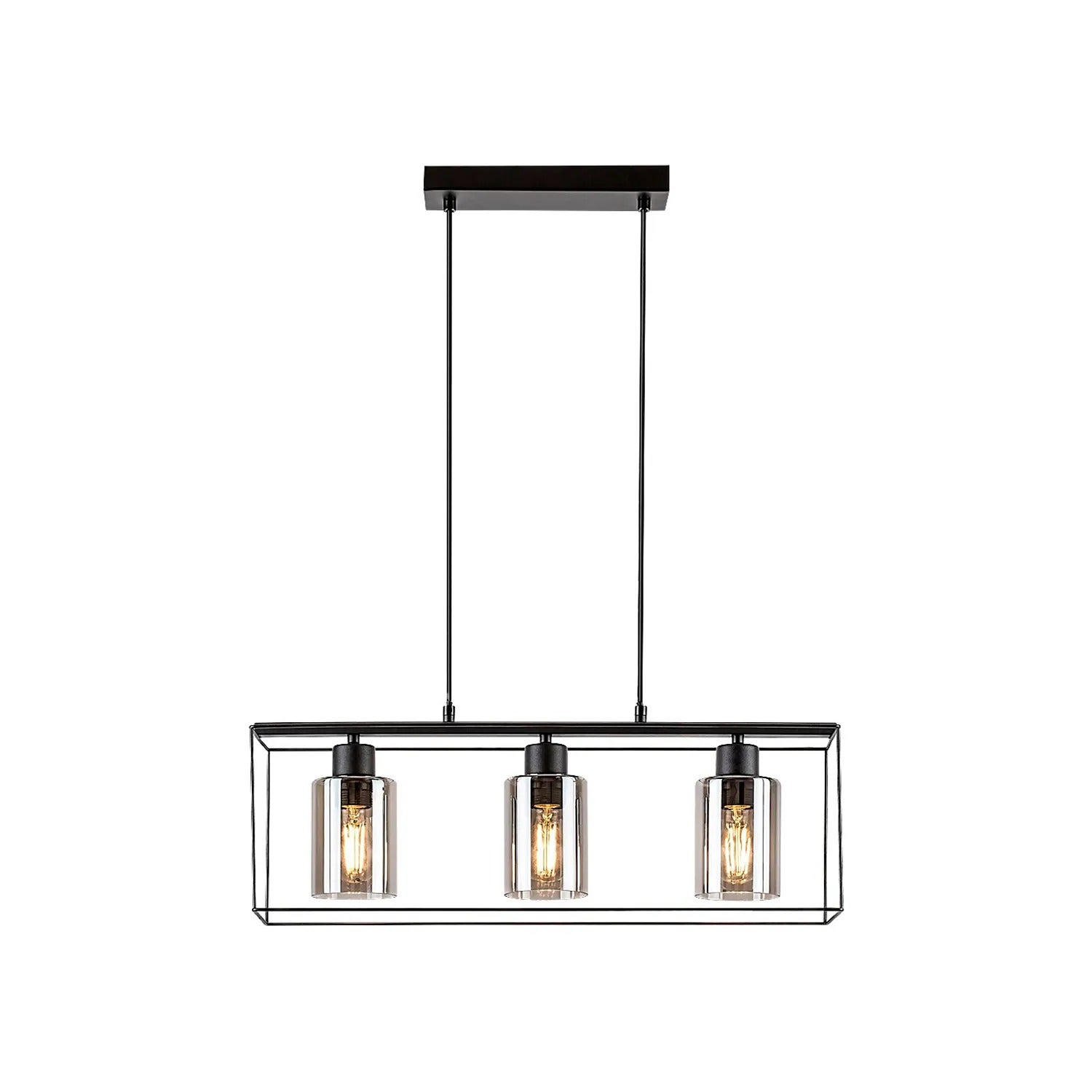 Lampa wisząca Chadwick czarna-kolor dymny 3xE27x40W metal wym:120x60x19cm IP20 Rabalux
