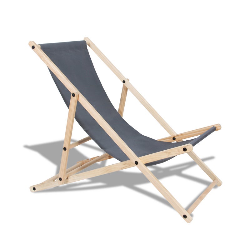 Sedia a sdraio pieghevole Divit GI20 lettino da giardino lettino prendisole imbottito 200 x 64 x 30 cm nero ✓ Compra ora