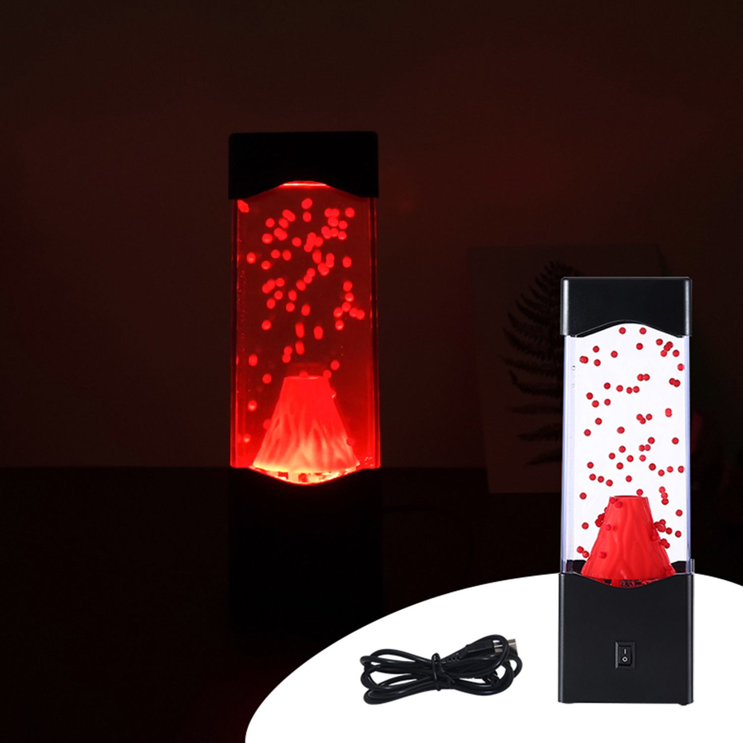 Lampka nocna w kształcie erupcji wulkanicznej, lampki biurkowe zasilane przez USB, relaksujące lampki nastrojowe do dekoracji biura
