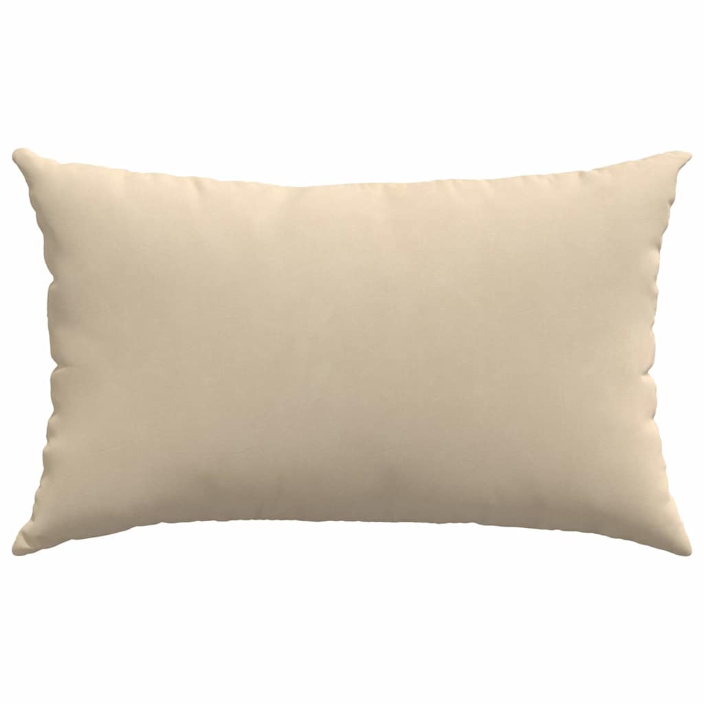 vidaXL Coussins de canapé 2 pcs Crème 50 x 30 cm tissu - 6