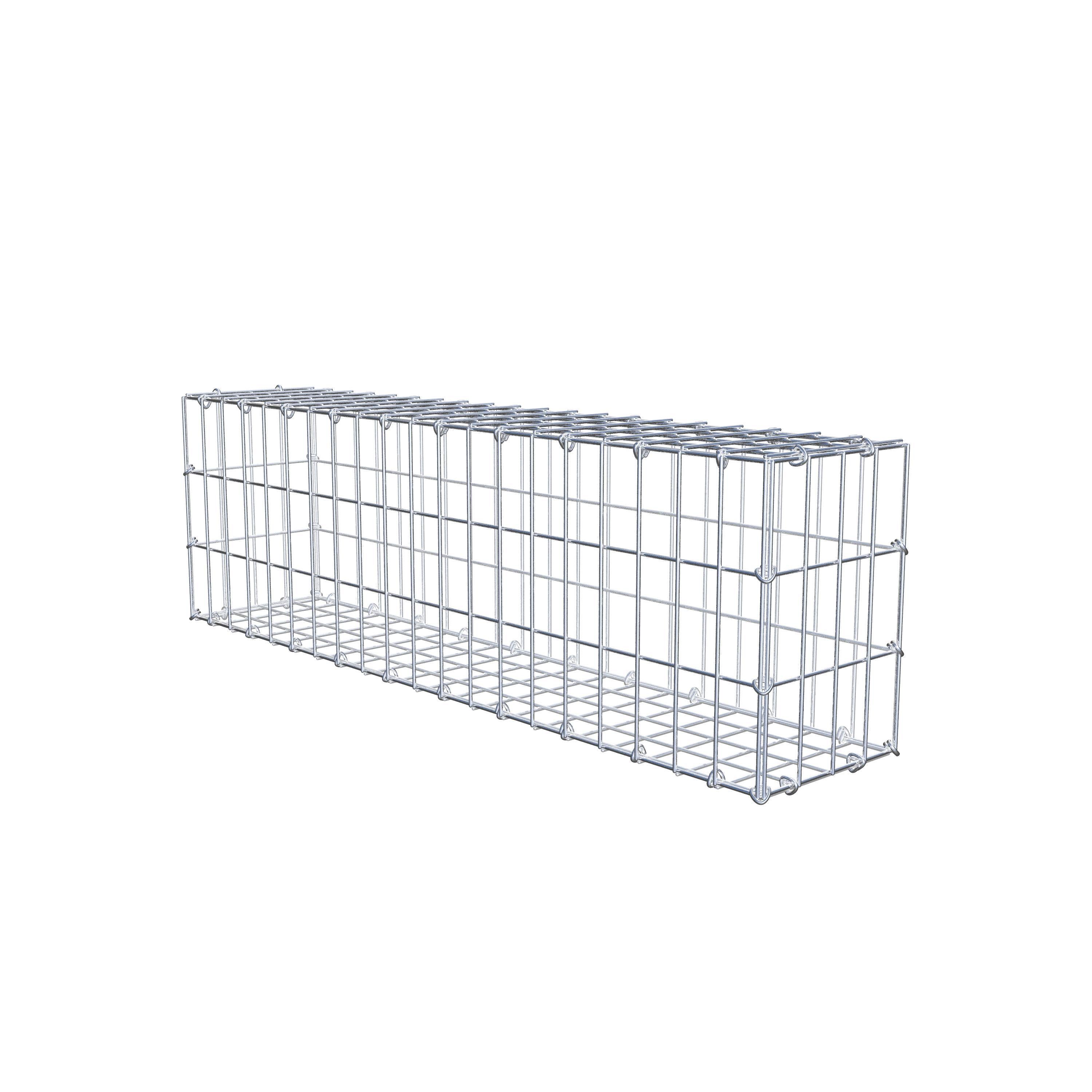 Gavión de acero galvanizado 100x30x20cm (LxAxP), malla 5 x 10cm, Anillo en C, jaula metálica para muro o jardín - 7