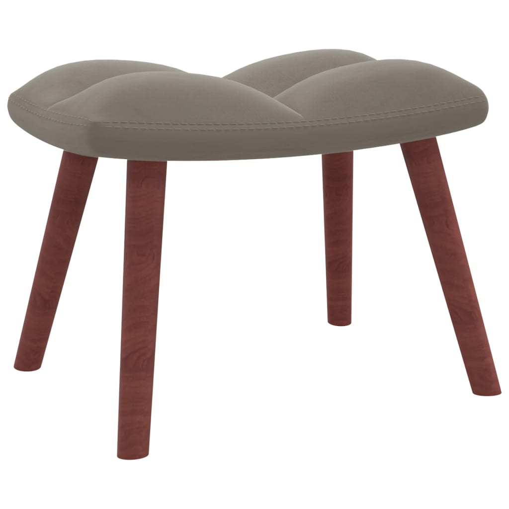 Chaise à bascule | Fauteuil à bascule | Fauteuil de relaxation avec repose-pied Gris clair Velours819595 - 6