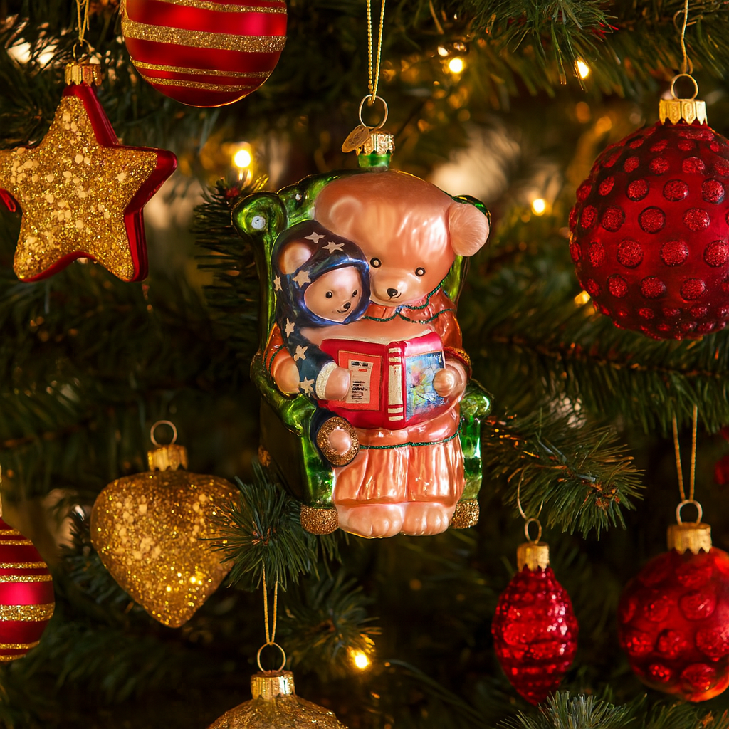 Pendaglio a forma di orsetto per albero decorazione natalizia da 11.5 cm - 2