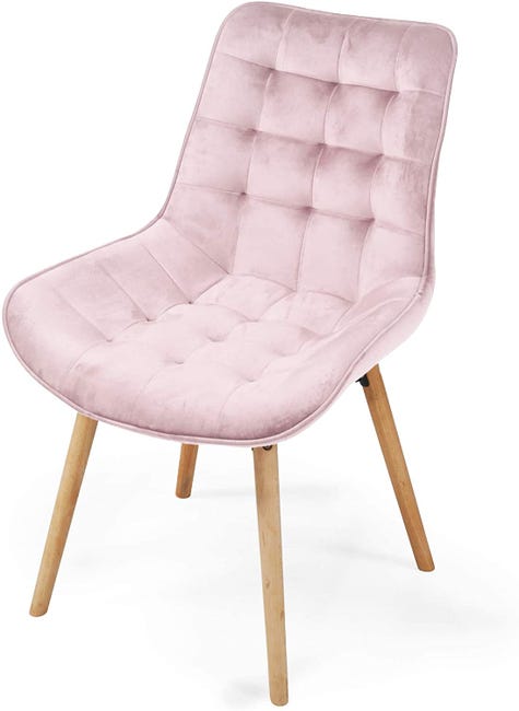 Set Di 6 Sedie Per Sala Da Pranzo - Tessuto Di Lino - Con Schienale Decorato Con Borchie In Rame Gambe In Noce Massello Crema 92384213 Set Di 6 Sedie Per Sala Da Pranzo - Tessuto Di Lino - Con Schienale Decorato Con Borchie In Rame Gambe In Noce Massello Crema 92384213