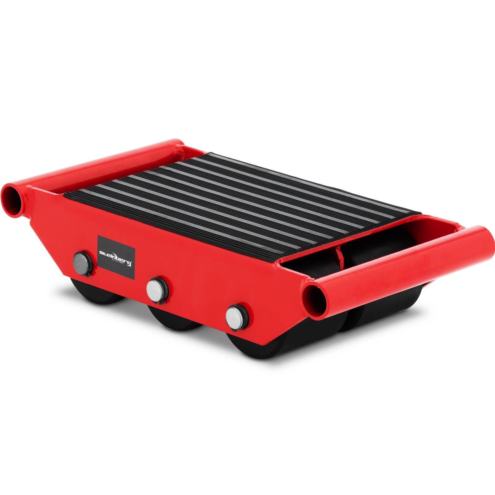 Scooter Da Trasporto/scollo Scatola 600x400 Mm Rosso Con 4x Ruote PU Morbide, 2x Fisso - Foto 3