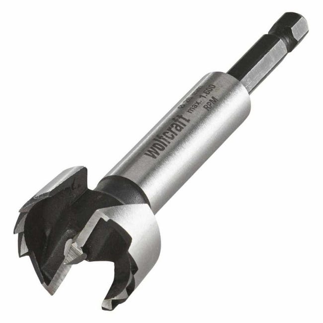 WOLFCRAFT 3309000 - Broca Forstner CV con vastago hexagonal diam 26 x ...