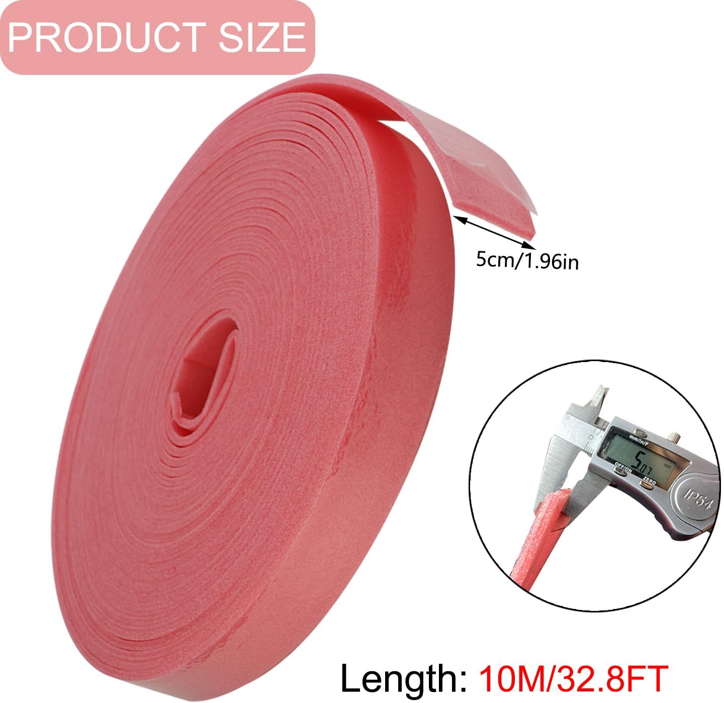 Pasek obwodowy do płytek samoprzylepnych 50 mm x 5 mm x 10 m, do jastrychu, elastyczny pasek do ogrzewania podłogowego - 2