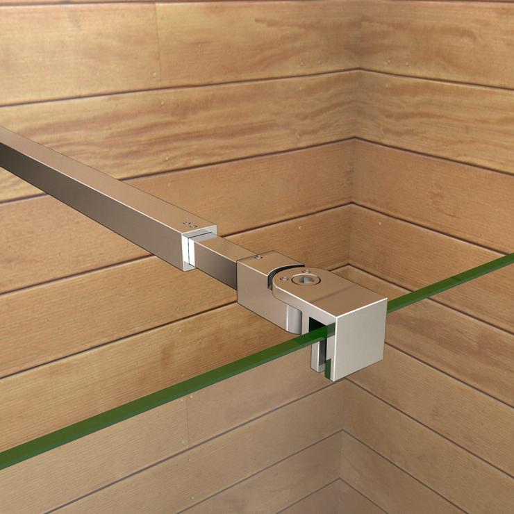 Aica Barre De Stabilisation Carrée Pour Paroi De Fixation Paroi De Douche Barre De Fixation Extensible - 4