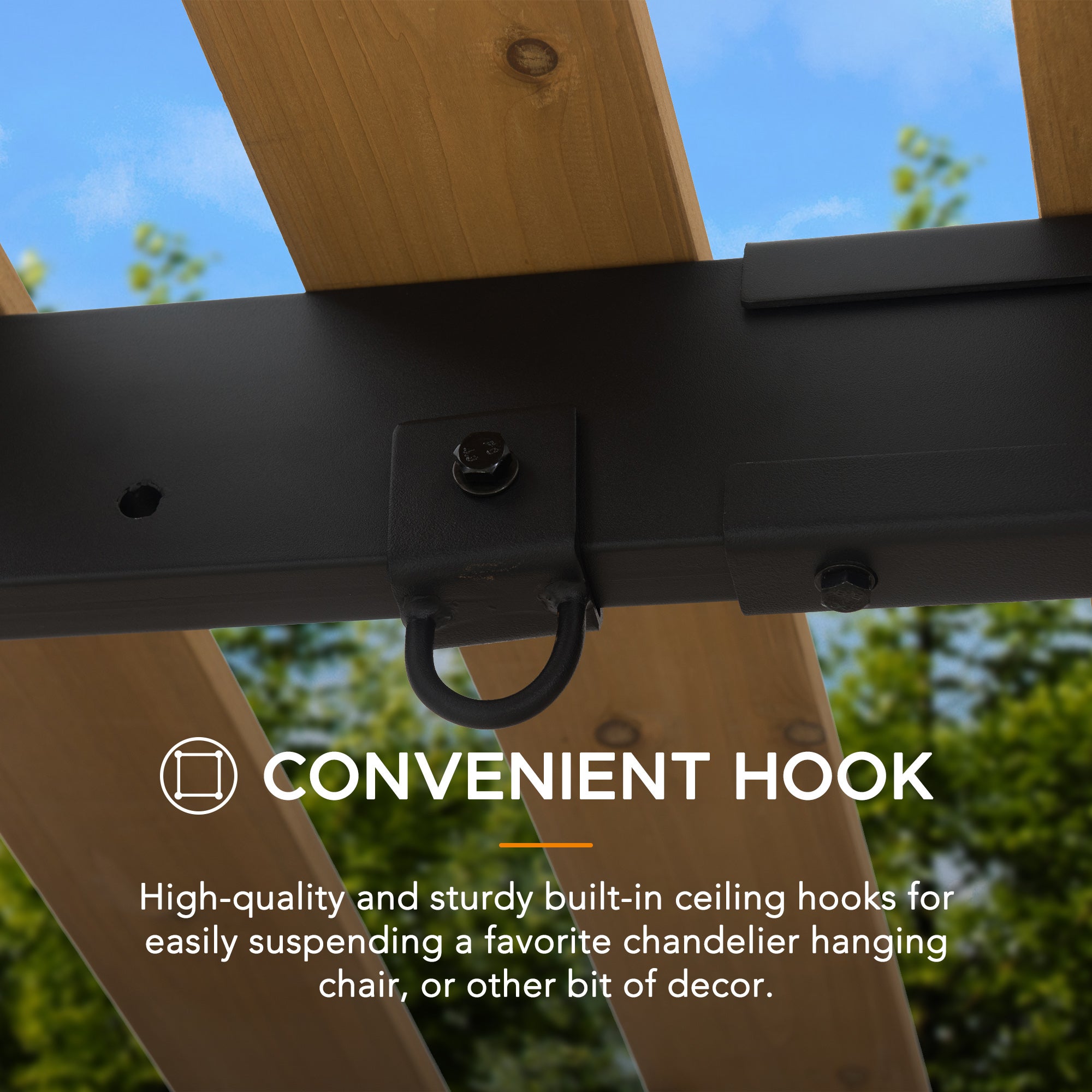 Pergola Marao Sunjoy, 3.1x1.9m dim. ext. (cas échéant incl. débord de toit) revêtu par poudre, épaisseur paroi : 6m² superficie totale - 9